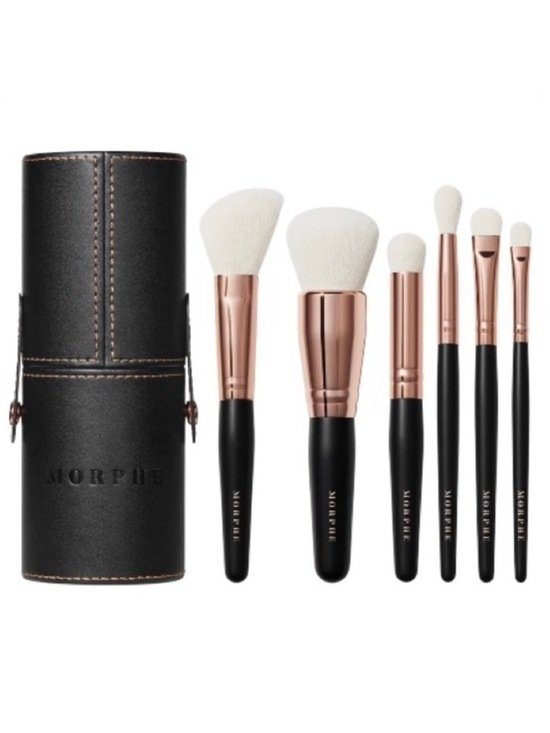 Morphe Other - Morphe Rose Away 6pc Face & Eye Travel Brush Set (NWT)